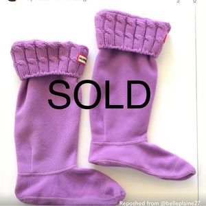 Hunter Six Stitch Cable Knitted Cuff Boot Socks